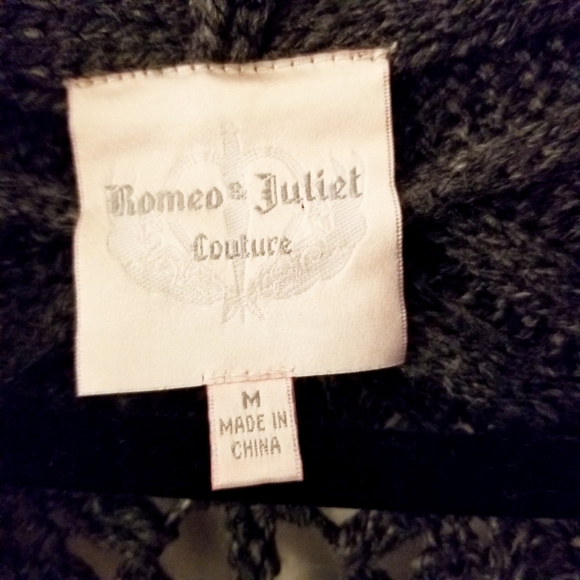 Romeo & Juliet couture grey open sweater - Picture 3 of 4